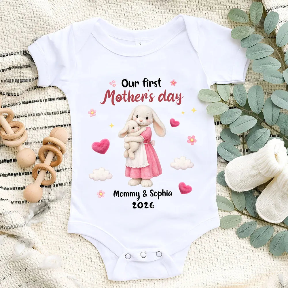 Personalized Baby Onesie for Mother's Day - Custom Name & Year Cloth MagicInPrints
