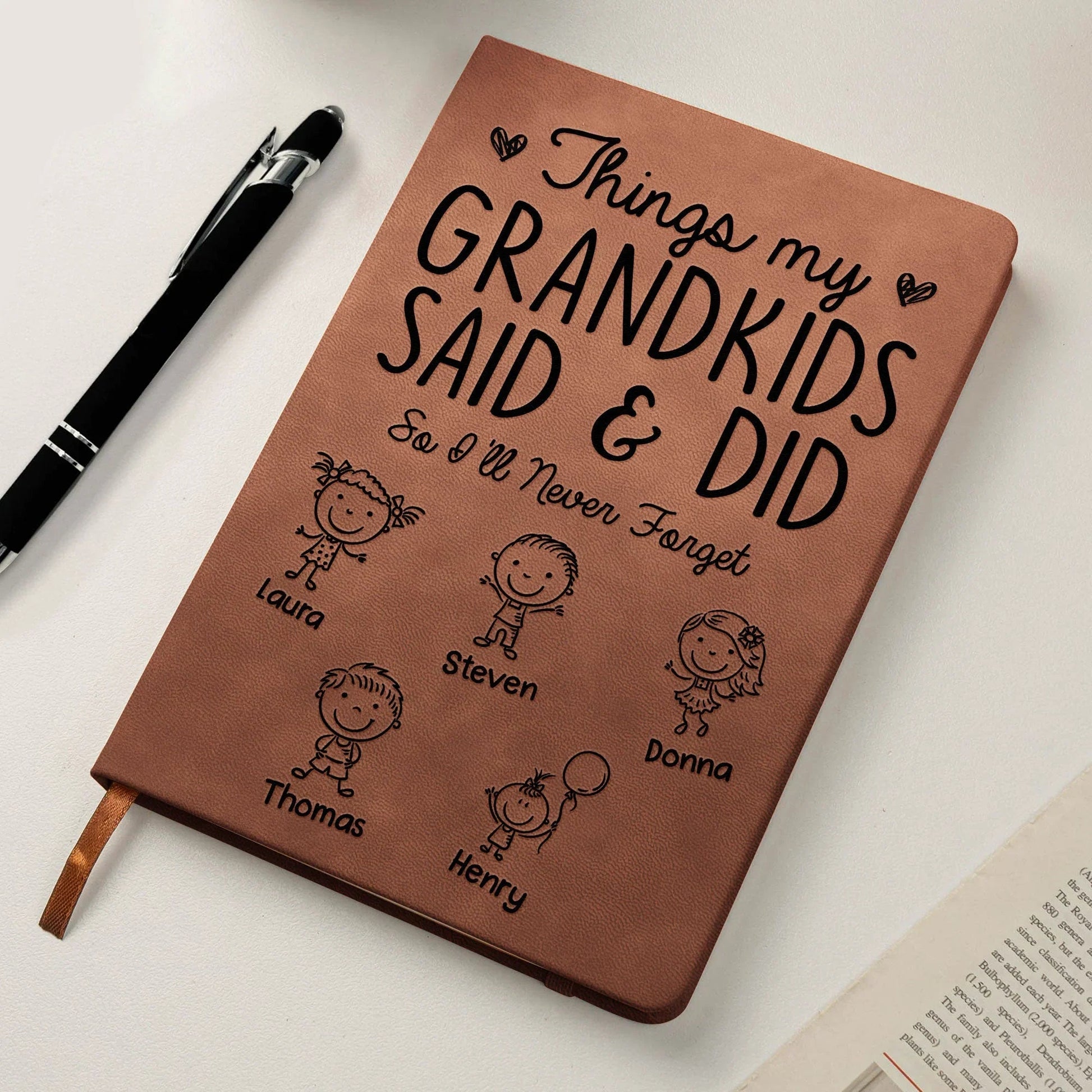 Personalized Grandkids Memory Journal for Grandparents - Keepsake Gift Stationery MagicInPrints