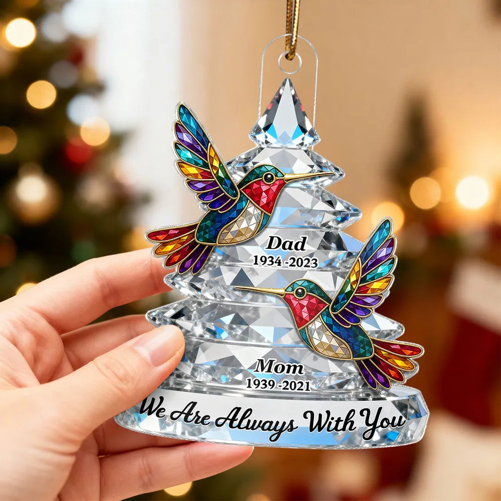 Personalized Memorial Crystal Ornament for Family - Christmas Remembrance Ornament MagicInPrints