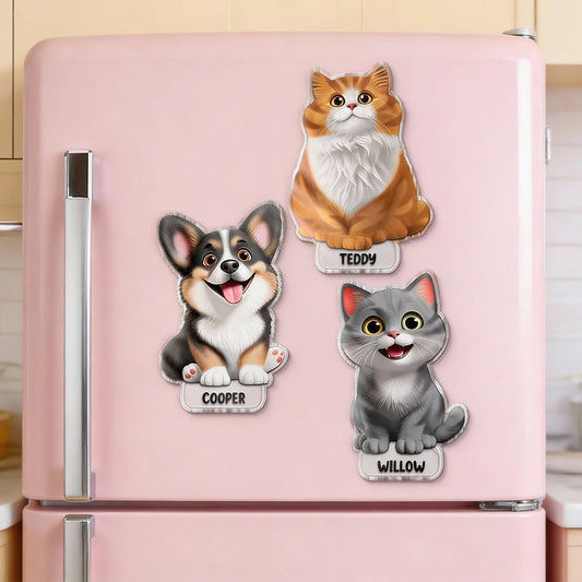 Custom Pet Fridge Magnets for Pet Lovers - Personalized Home Decor Fridge Magnet MagicInPrints