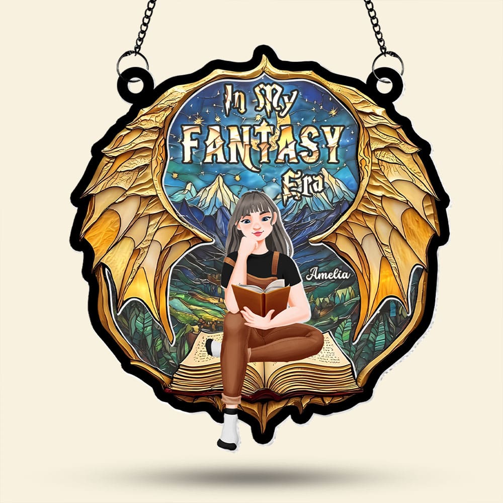 Personalized Fantasy Book Lover Suncatcher Ornament Ornament PopCulturePrints