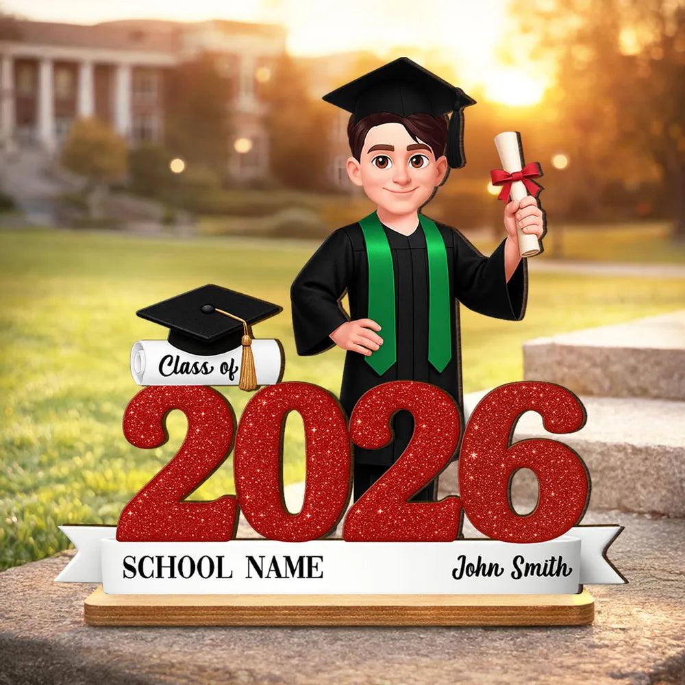 Custom Graduation Figurine Class of 2026 for Students - Personalized Keepsake Gift Plaque MagicInPrints