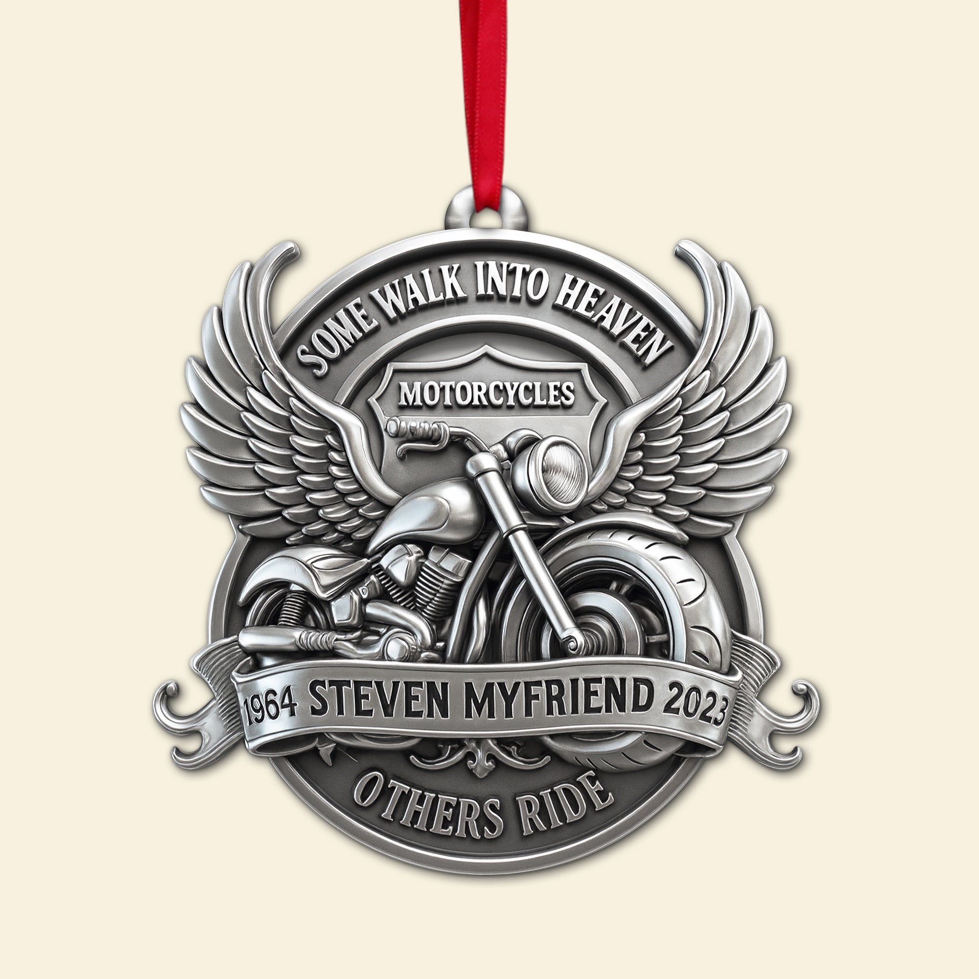 Some Walk Into Heaven - Personalized Ornament for Motorcycle Lovers Ornament MagicInPrints