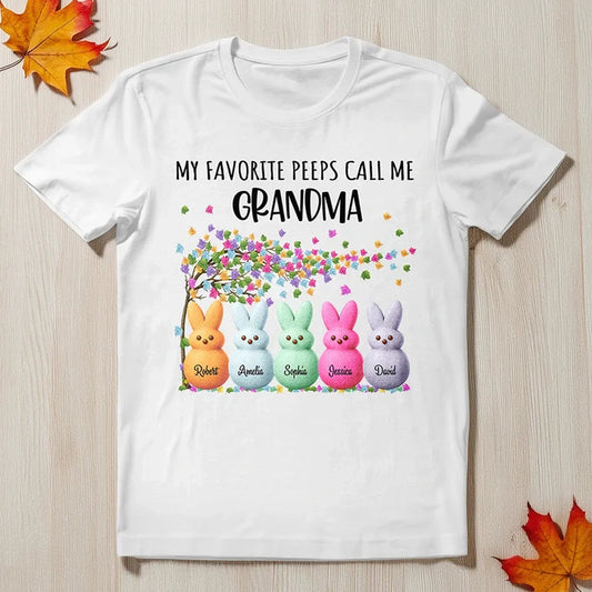 Personalized Grandma T-Shirt for Easter - Custom Family Bunny Design Cloth MagicInPrints