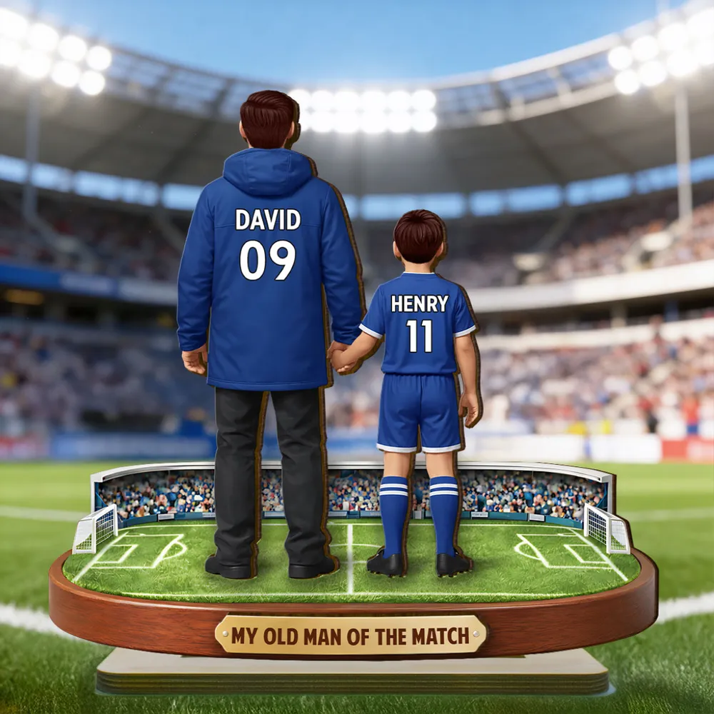Personalized Soccer Family Figurine for Dad - Father's Day Gift Plaque MagicInPrints