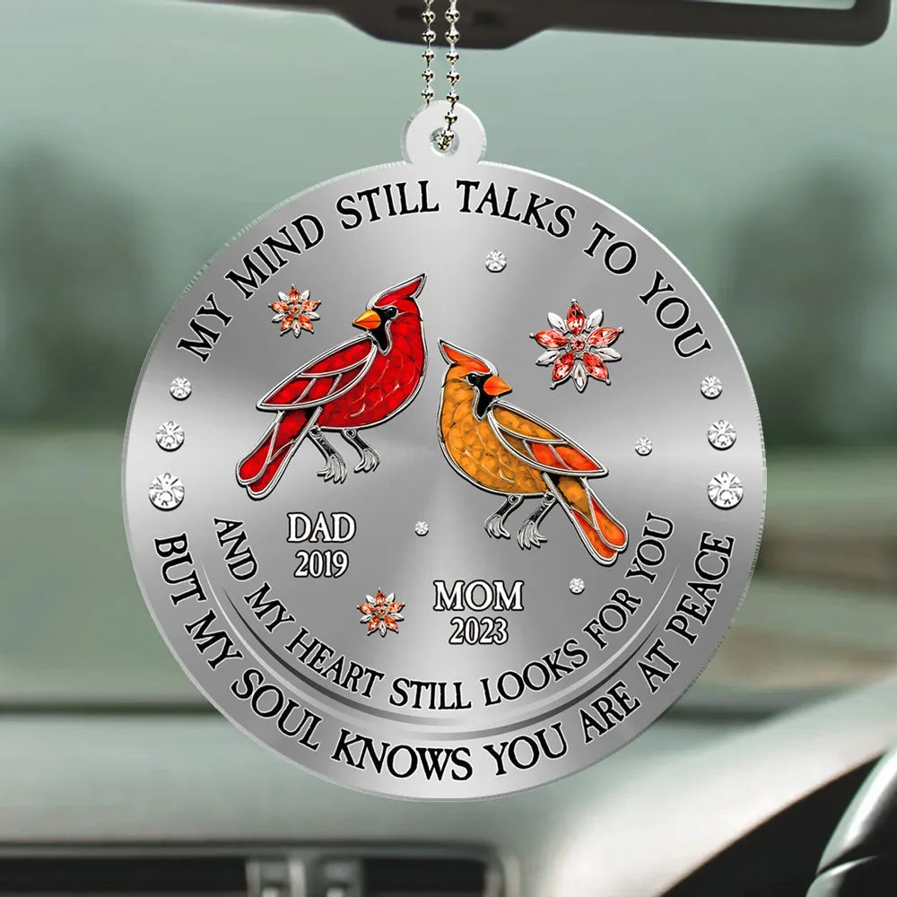 Personalized Memorial Car Ornament for Loved Ones - Sentimental Keepsake Car Hanger MagicInPrints