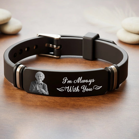 Custom Engraved Memorial Bracelet for Loved Ones - Sentimental Gift Jewelry MagicInPrints