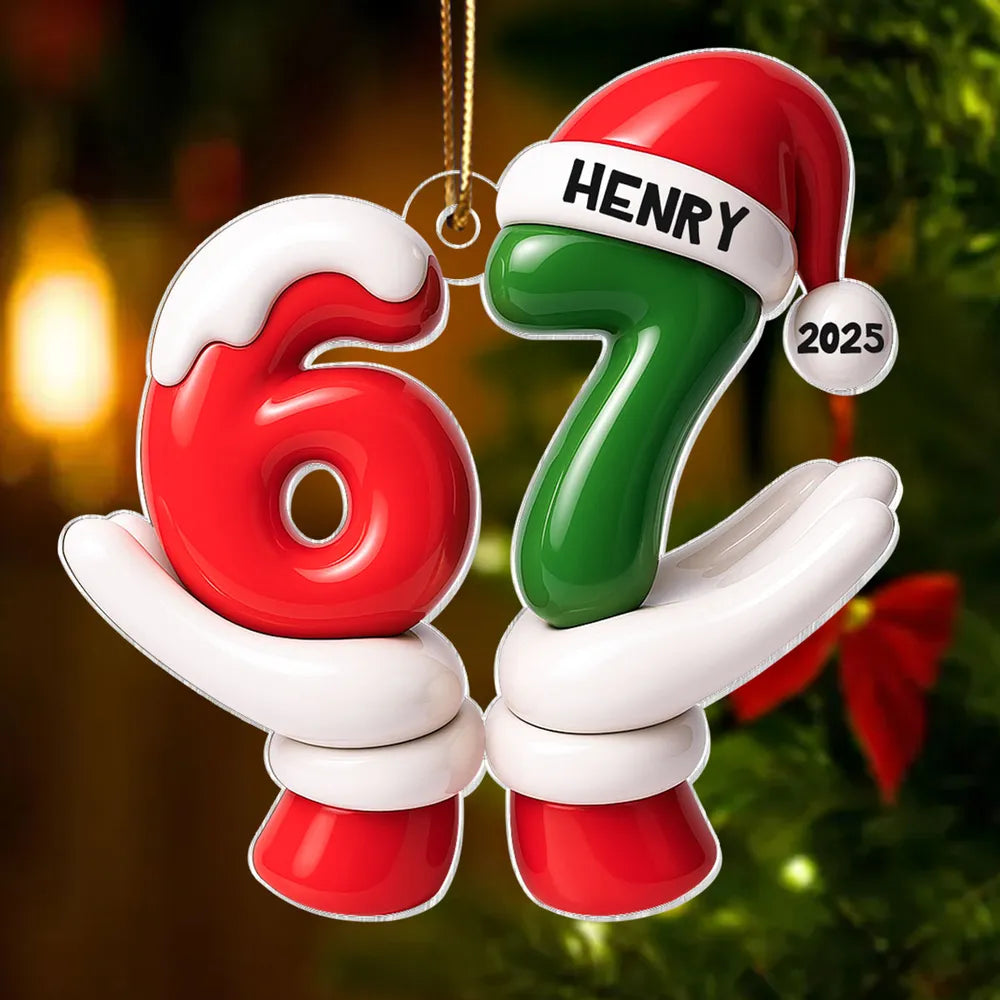 Personalized Christmas Ornament for Family - Festive Holiday Decor 2025 Ornament MagicInPrints