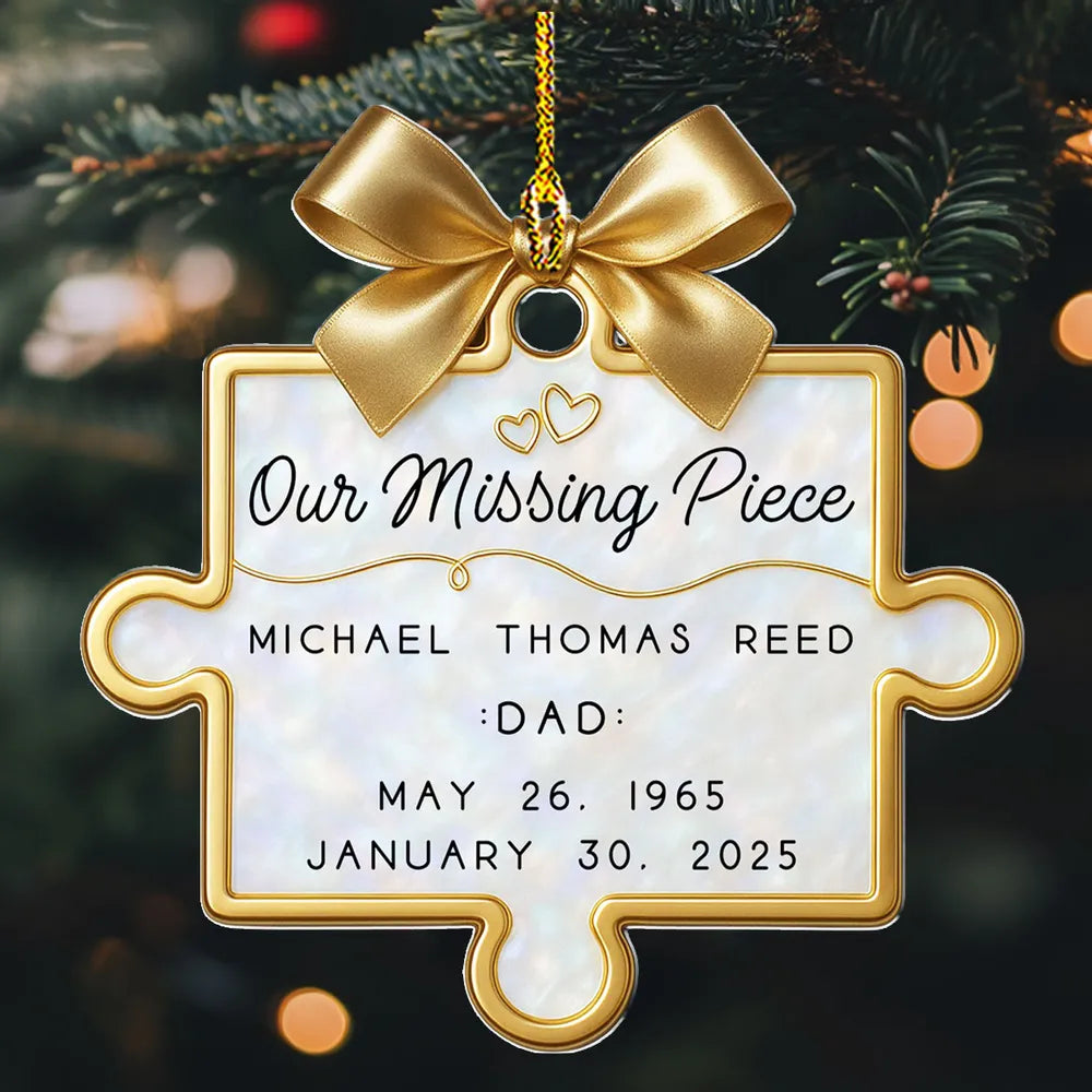 Personalized Memorial Puzzle Piece Ornament for Family - Remembrance Gift Ornament MagicInPrints