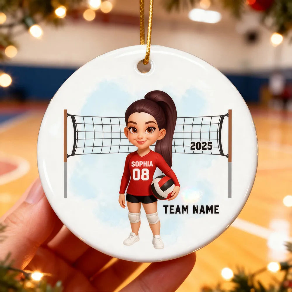 Personalized Volleyball Player Christmas Ornament for Kids - Team Spirit Gift Ornament MagicInPrints