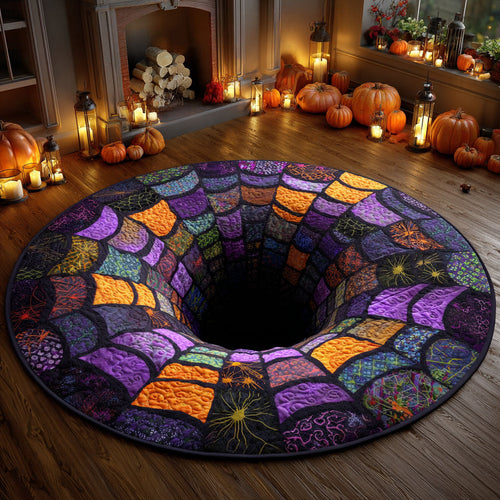 Dive into Enchantment – Personalized Quilted Round Mat – Gift for Home Lovers Quilted Round Mat MagicInPrints