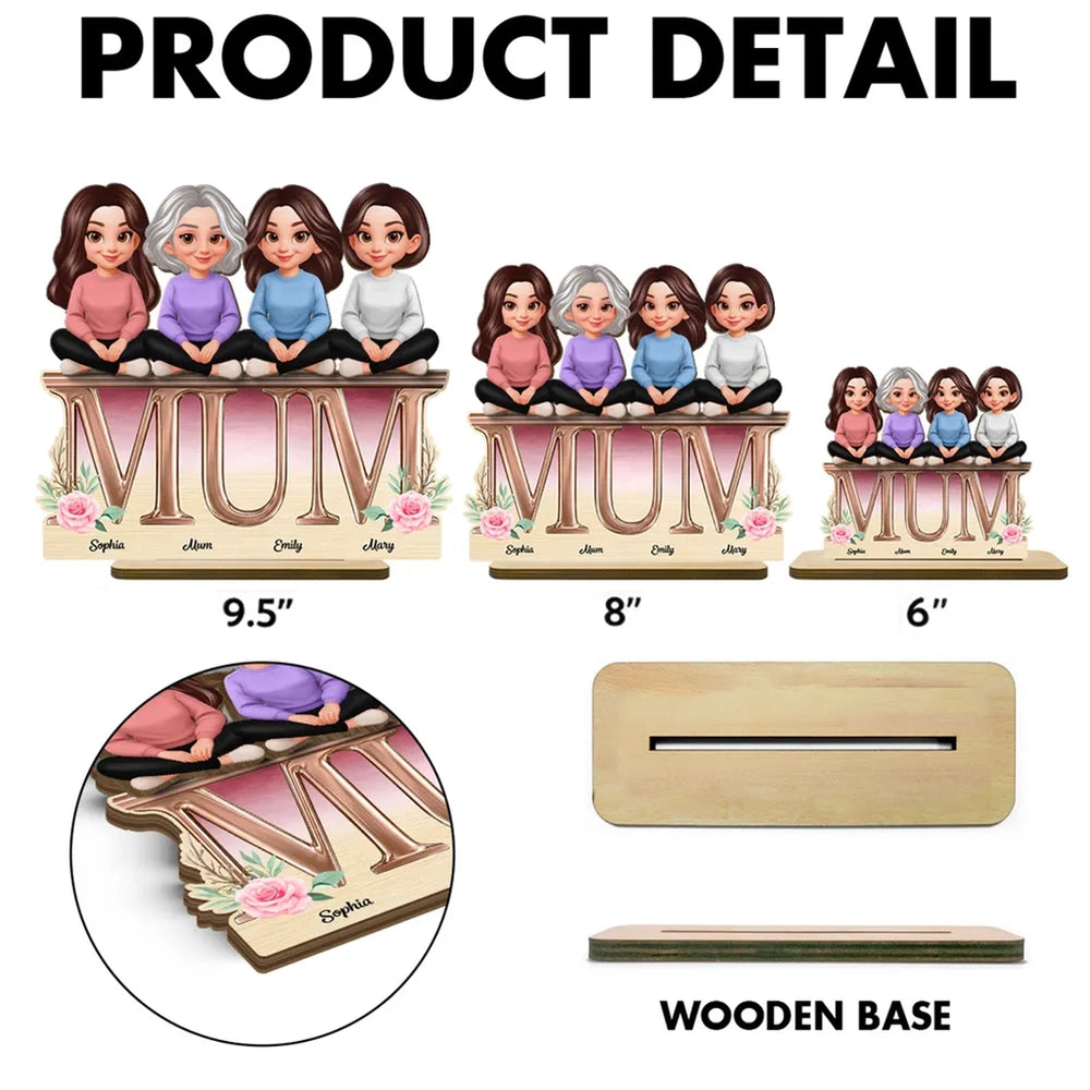 Custom Family Figurine Plaque for Mum - Personalized Gift for Mother's Day Plaque MagicInPrints