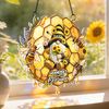 Personalized Grandma's Bee Happy Sunflower Ornament - Gift for Grandmother Ornament MagicInPrints