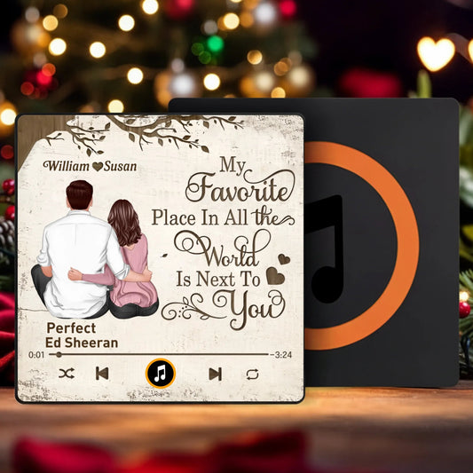 Personalized Music Plaque for Couples - Romantic Gift for Christmas Fridge Magnet MagicInPrints