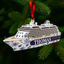 Load image into Gallery viewer, Sail Away with Memories - Road Trip Cruising Ornament, Personalized Gift for Cruising Lovers Ornament MagicInPrints
