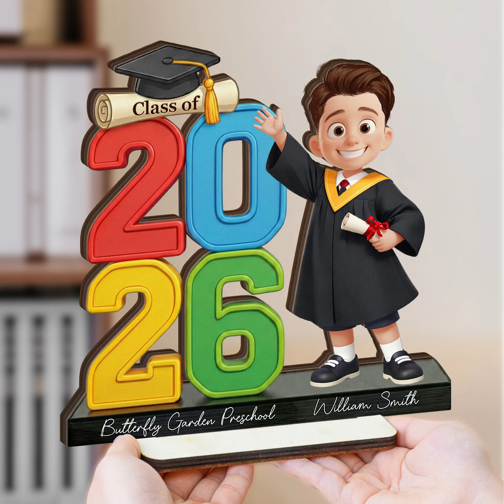 Custom Graduation Keepsake for Kids - Class of 2026 Personalized Preschool Gift Plaque MagicInPrints