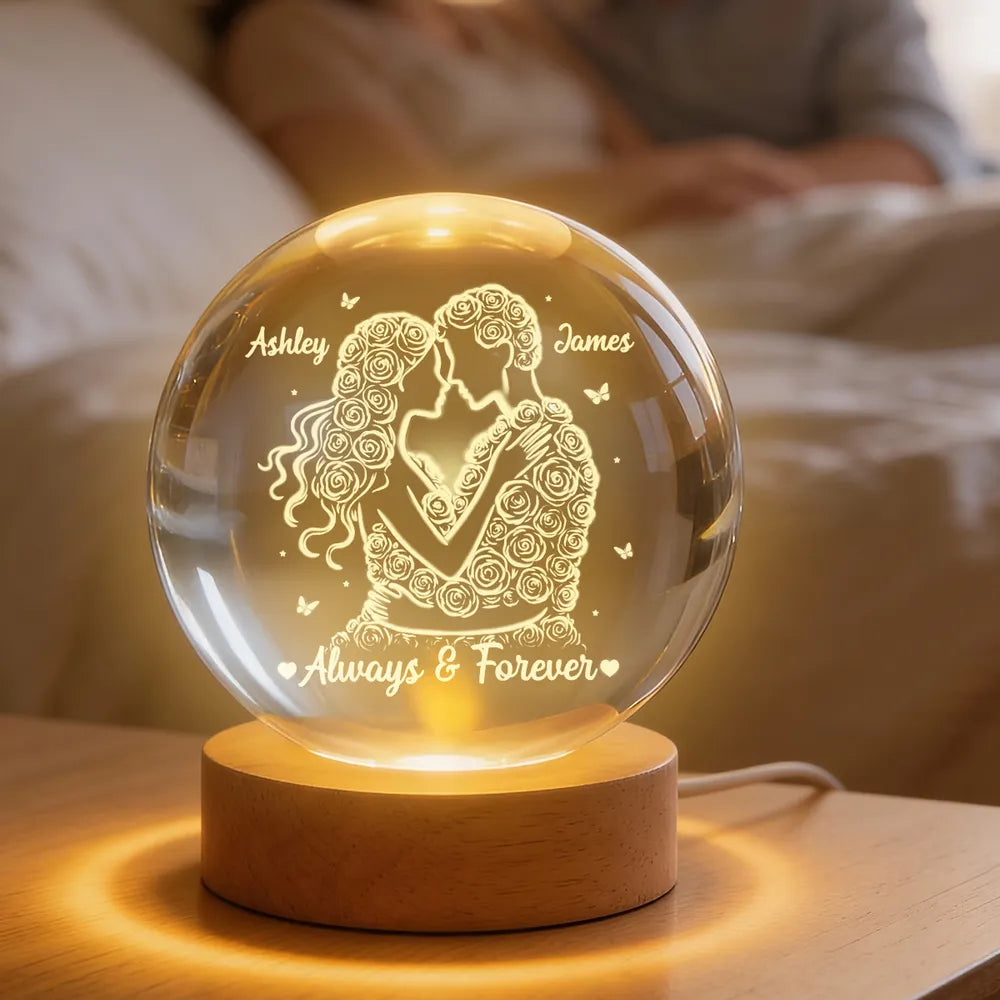Personalized LED Night Light for Couples - Romantic Gift for Anniversaries Lamp MagicInPrints