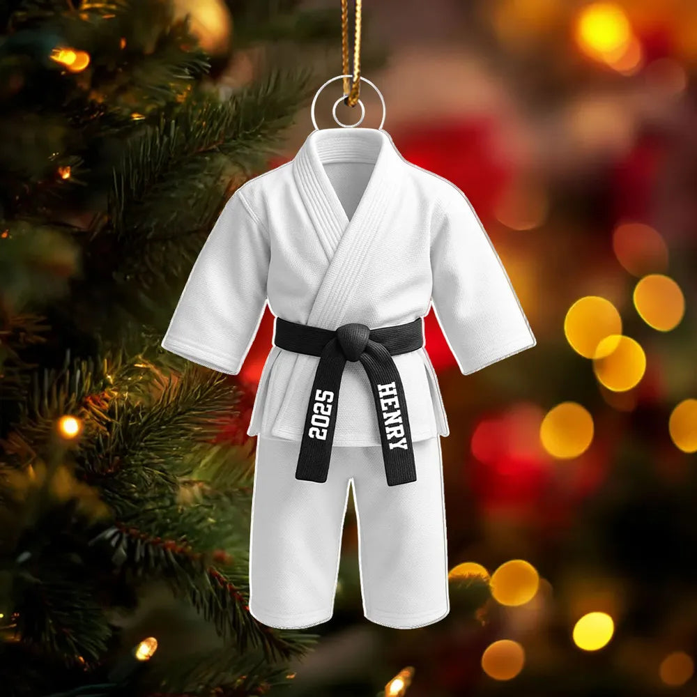 Personalized Karate Gi Ornament for Martial Arts Enthusiasts - Holiday Keepsake Ornament MagicInPrints