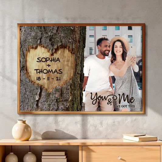 Personalized Couples Photo Canvas Print - Romantic Gift for Anniversaries Poster or Canvas MagicInPrints