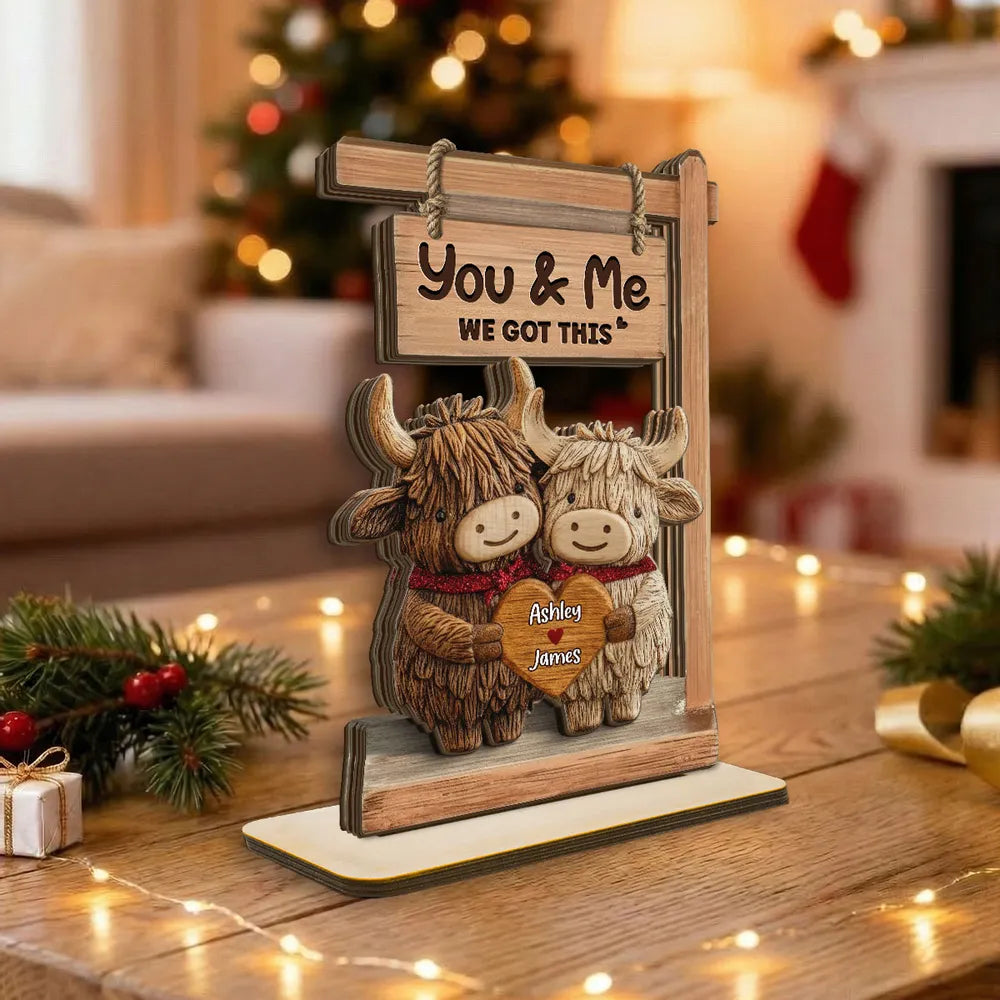 Personalized Wooden Couple Figurine for Couples - Romantic Gift for Anniversary Plaque MagicInPrints