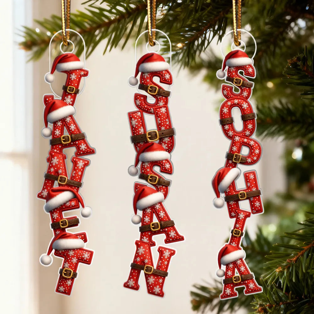 Personalized Christmas Name Ornaments for Family - Festive Holiday Decor Ornament MagicInPrints