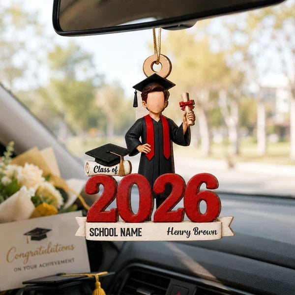 Personalized Graduation Wooden Ornament Gift for Daughter