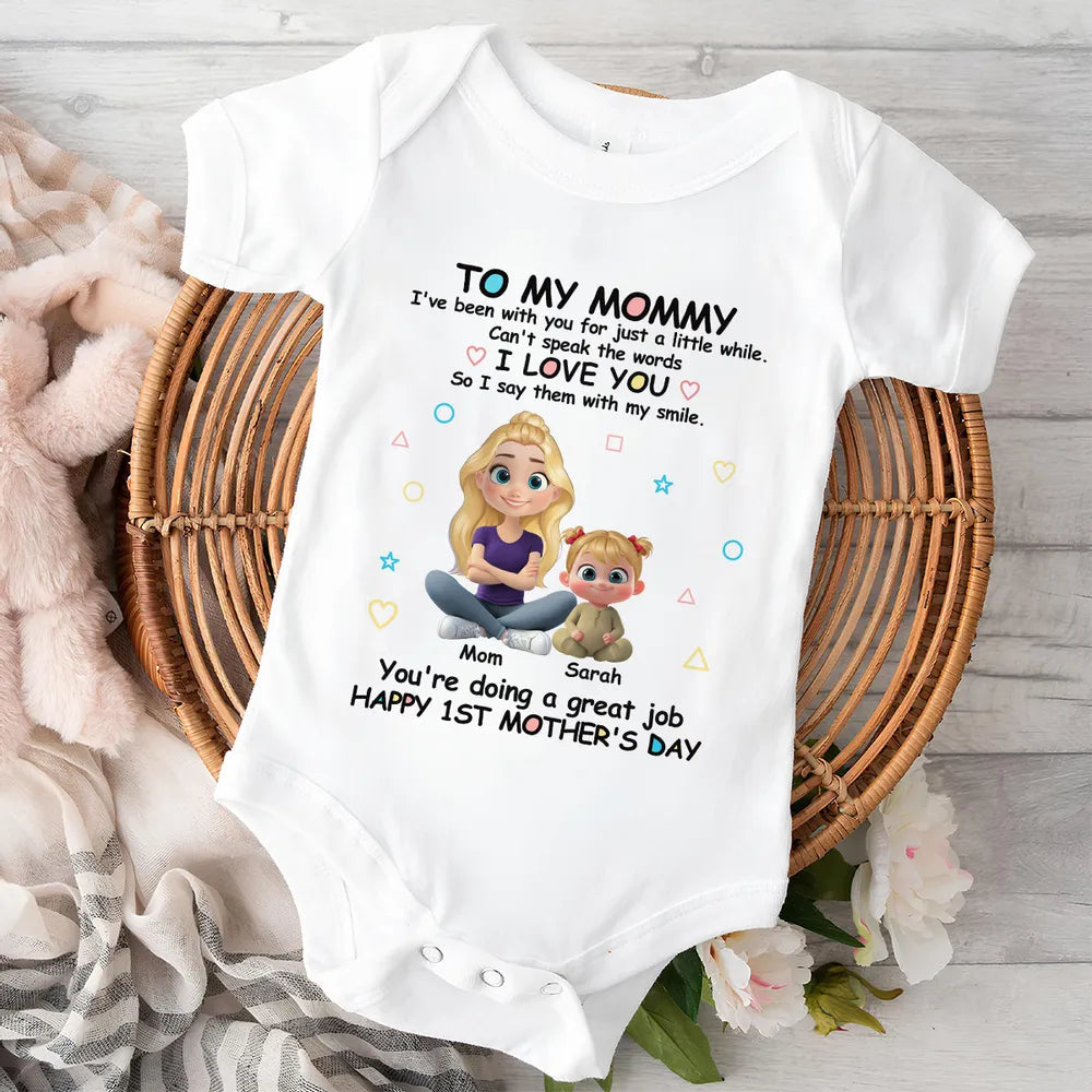 Personalized Baby Onesie for New Moms - First Mother's Day Gift Cloth MagicInPrints