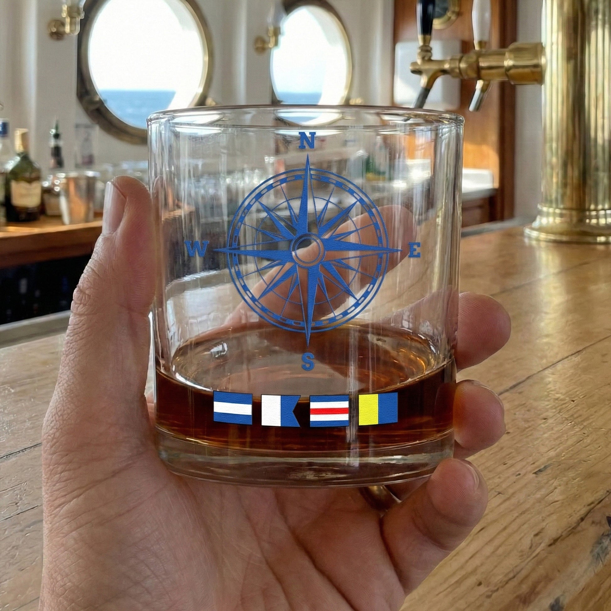 Nautical Anchor Whiskey Glass for Sailors - Nautical Barware Gift Cup MagicInPrints