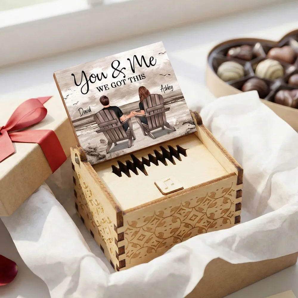 Personalized Wooden Music Box for Couples - Romantic Gift for Anniversaries Plaque MagicInPrints