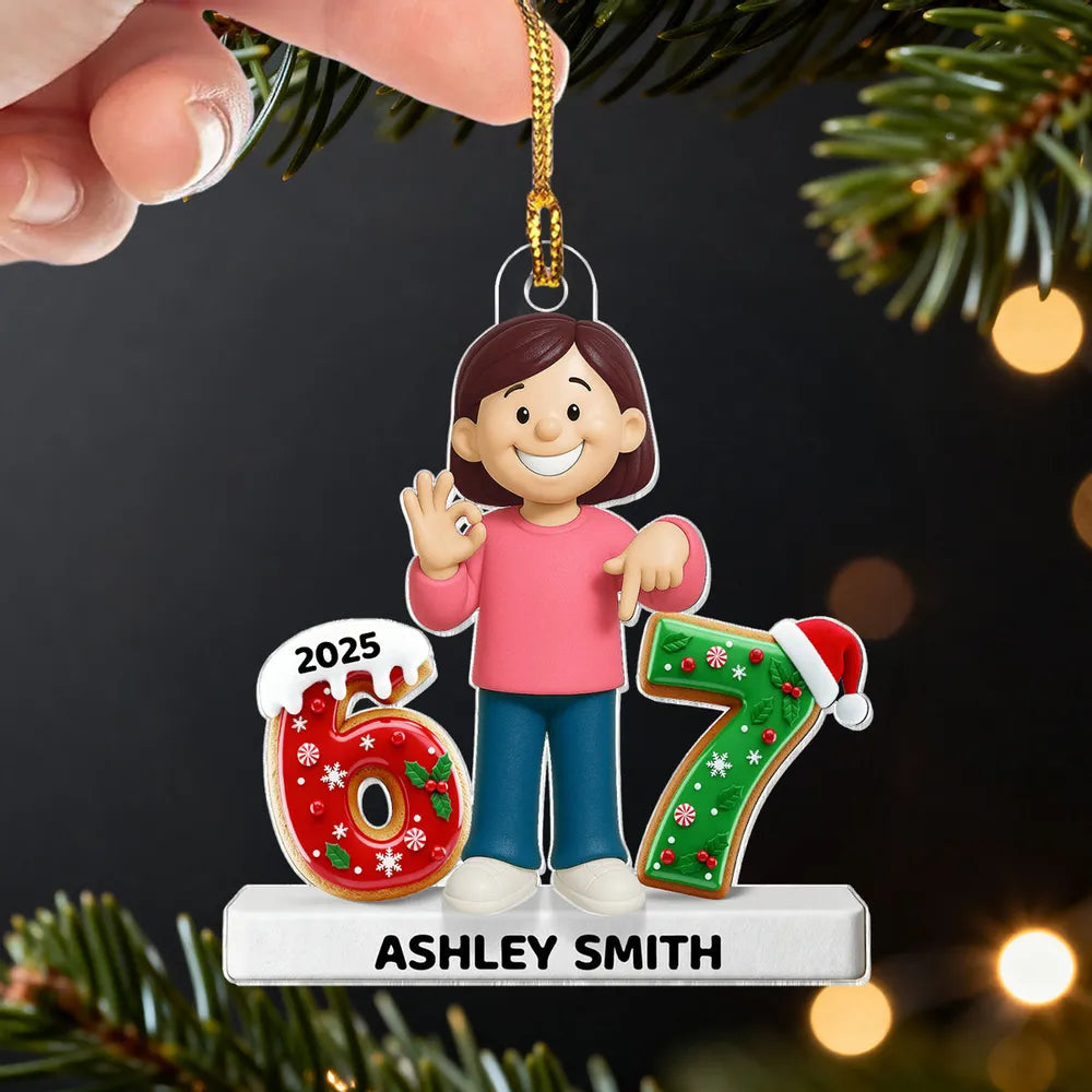 Personalized Boy Christmas Ornament 2025 - Custom Name Holiday Decoration Ornament MagicInPrints