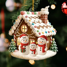 Load image into Gallery viewer, Personalized Acrylic Snowman Family Ornament Unique Christmas Gift for Family
