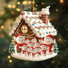 Load image into Gallery viewer, Personalized Acrylic Snowman Family Ornament Unique Christmas Gift for Family
