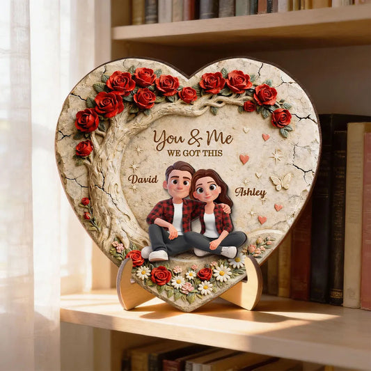 Personalized Heart-Shaped Plaque for Couples - Romantic Gift Plaque MagicInPrints