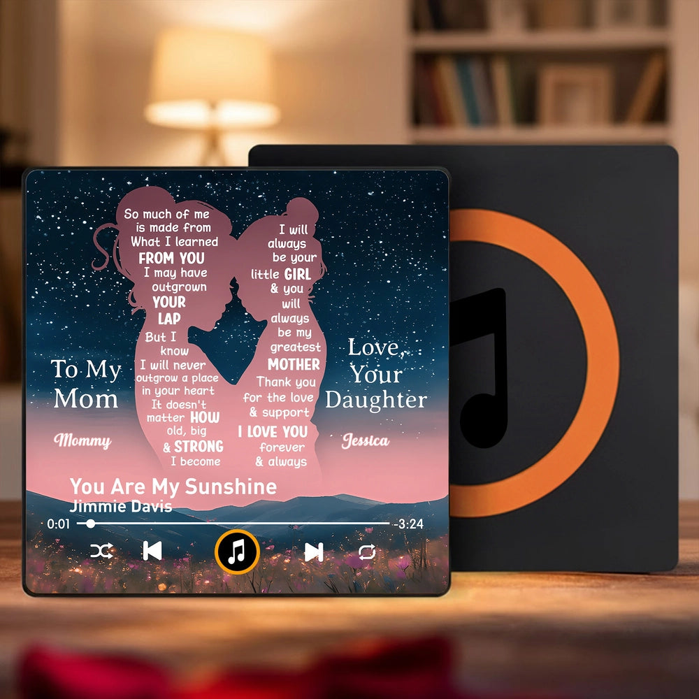 Custom Music Plaque for Mom and Daughter - Sentimental Gift for Mother's Day Fridge Magnet MagicInPrints