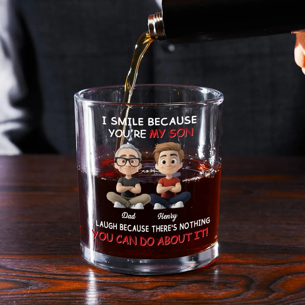 Personalized Whiskey Glass for Dad and Son - Sentimental Father's Day Gift Cup MagicInPrints