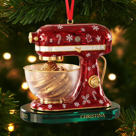 Bake with Love: Personalized Baking Mixer Ornament - Custom Gift for Baking Enthusiasts, Friends and Family Ornament MagicInPrints