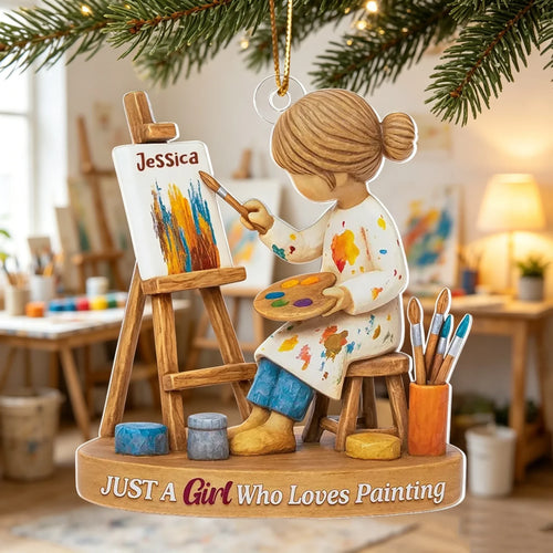 Personalized Acrylic Artist Ornament Unique Christmas Gift