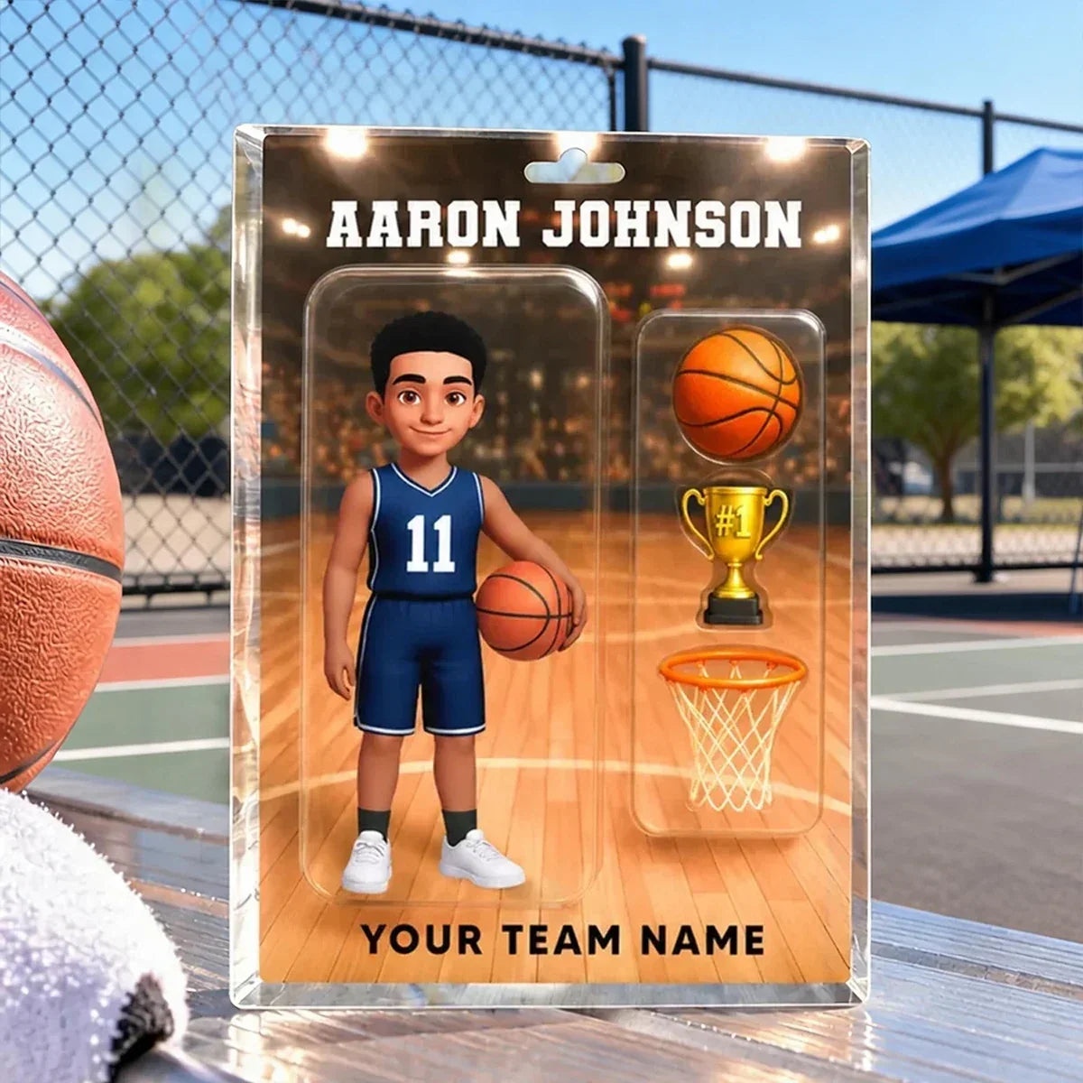 Personalized Basketball Acrylic Block Plaque Gift for Son