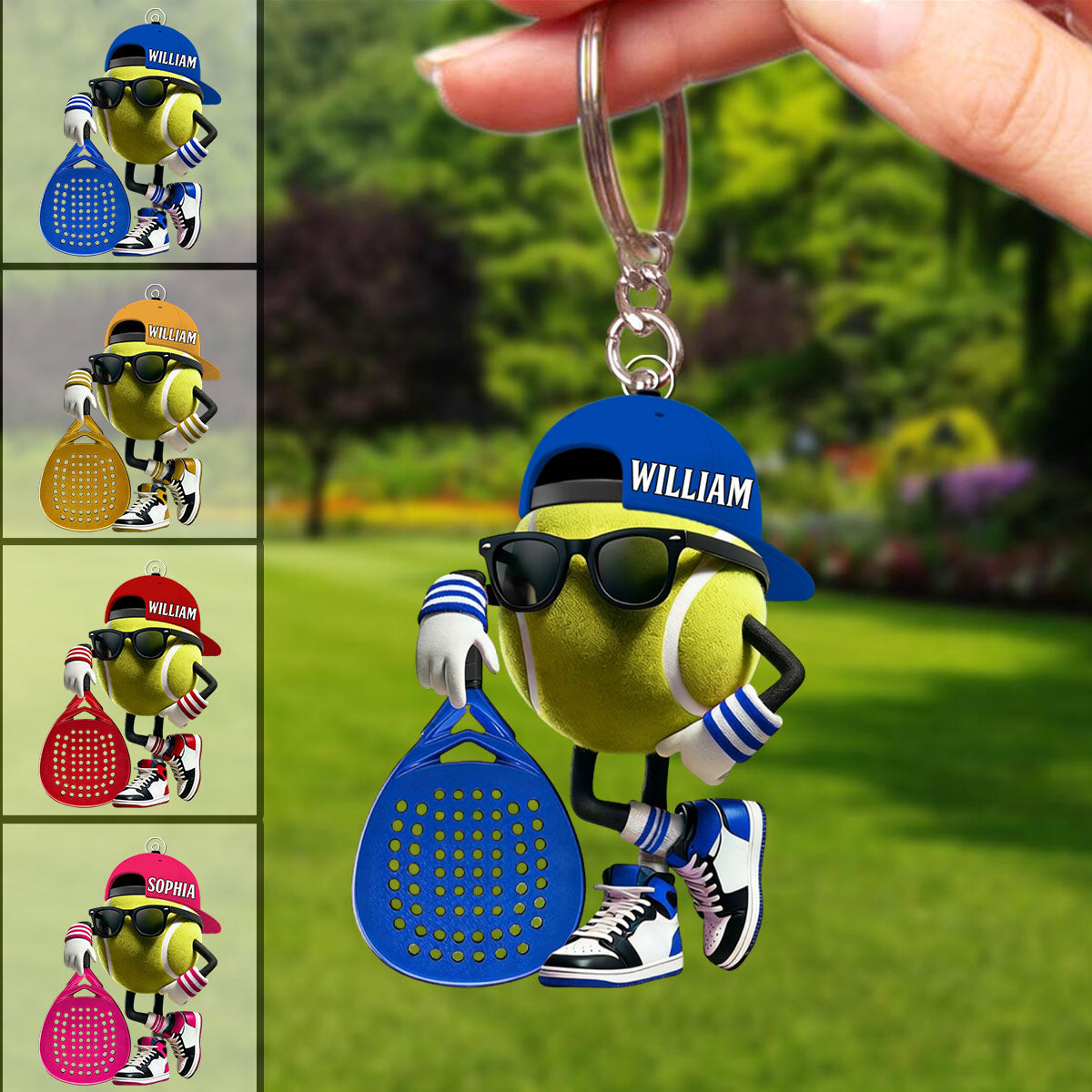 Personalized Tennis Ball Keychain for Sports Fans - Fun Gift Idea Keychain MagicInPrints