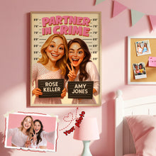 Load image into Gallery viewer, Partner in Crime - Personalized Photo Poster for Best Friends Poster &amp; Canvas MagicInPrints

