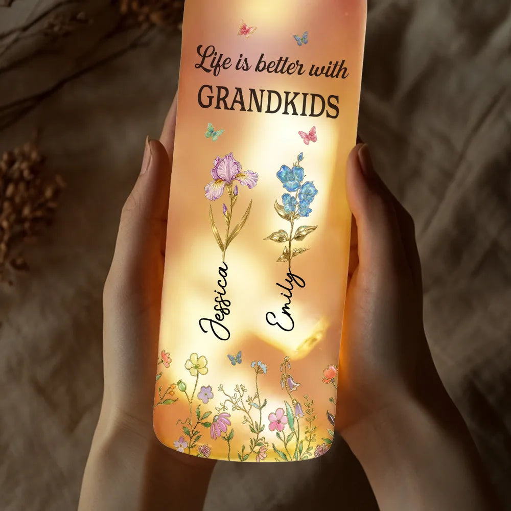 Personalized LED Wine Bottle Lamp for Grandparents - Sentimental Decor Gift Lamp MagicInPrints