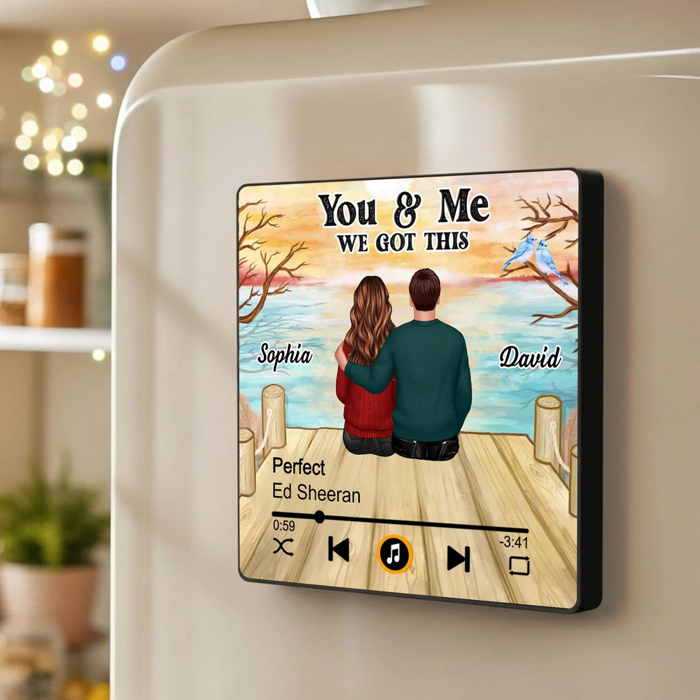 Personalized Couple Music Plaque for Romantic Gift - Anniversary Keepsake Fridge Magnet MagicInPrints