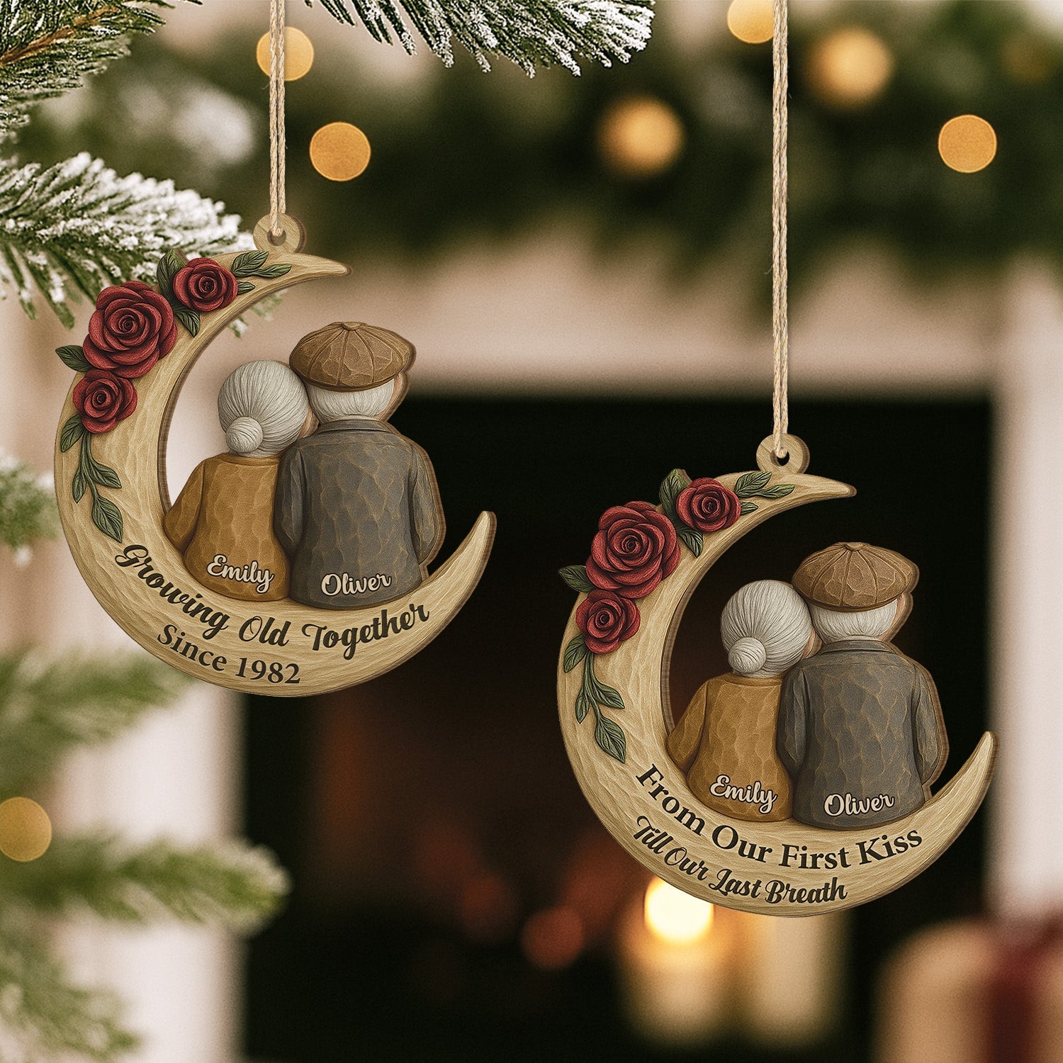 Personalized Couple Ornament for Grandparents - Anniversary Keepsake Ornament MagicInPrints