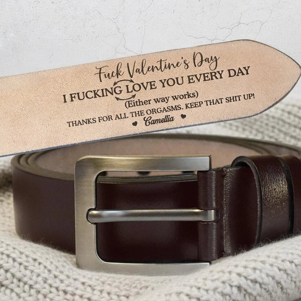 Personalized Leather Belt for Adults - Funny Engraved Gift for Valentine's Day Belt MagicInPrints