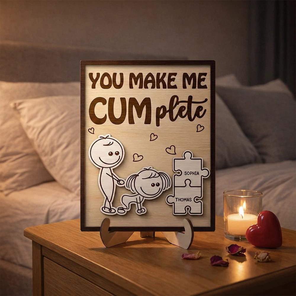 Personalized Wooden Puzzle Plaque for Couples - Romantic Gift Plaque MagicInPrints