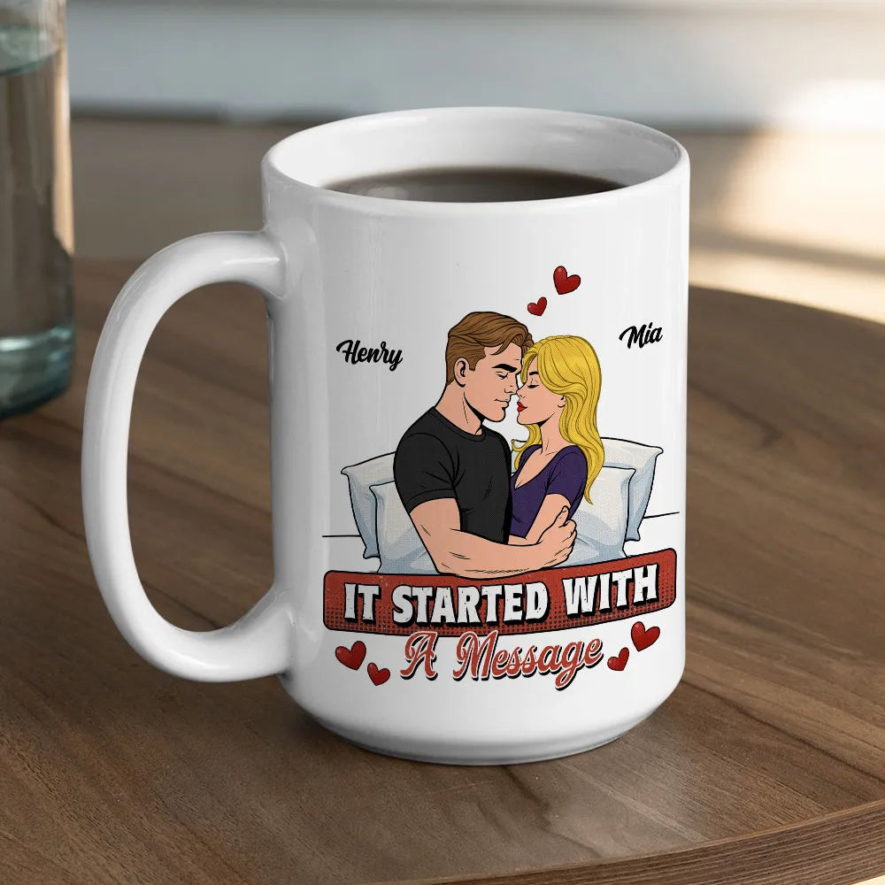 Personalized Romantic Couple Mug for Lovers - Anniversary or Valentine's Gift Cup MagicInPrints