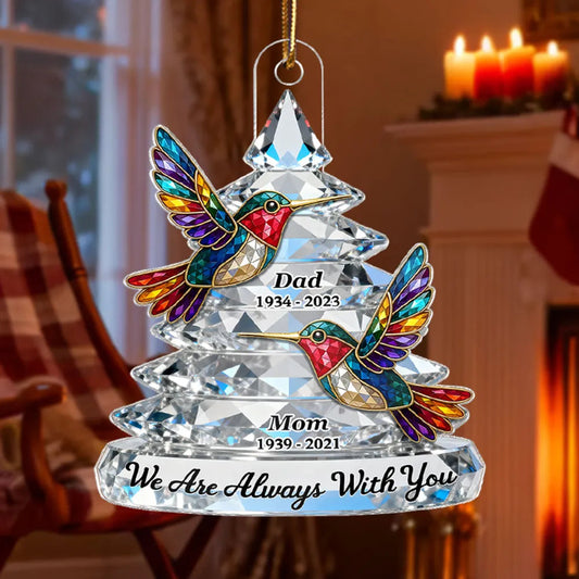 Personalized Memorial Crystal Ornament for Family - Christmas Remembrance Ornament MagicInPrints