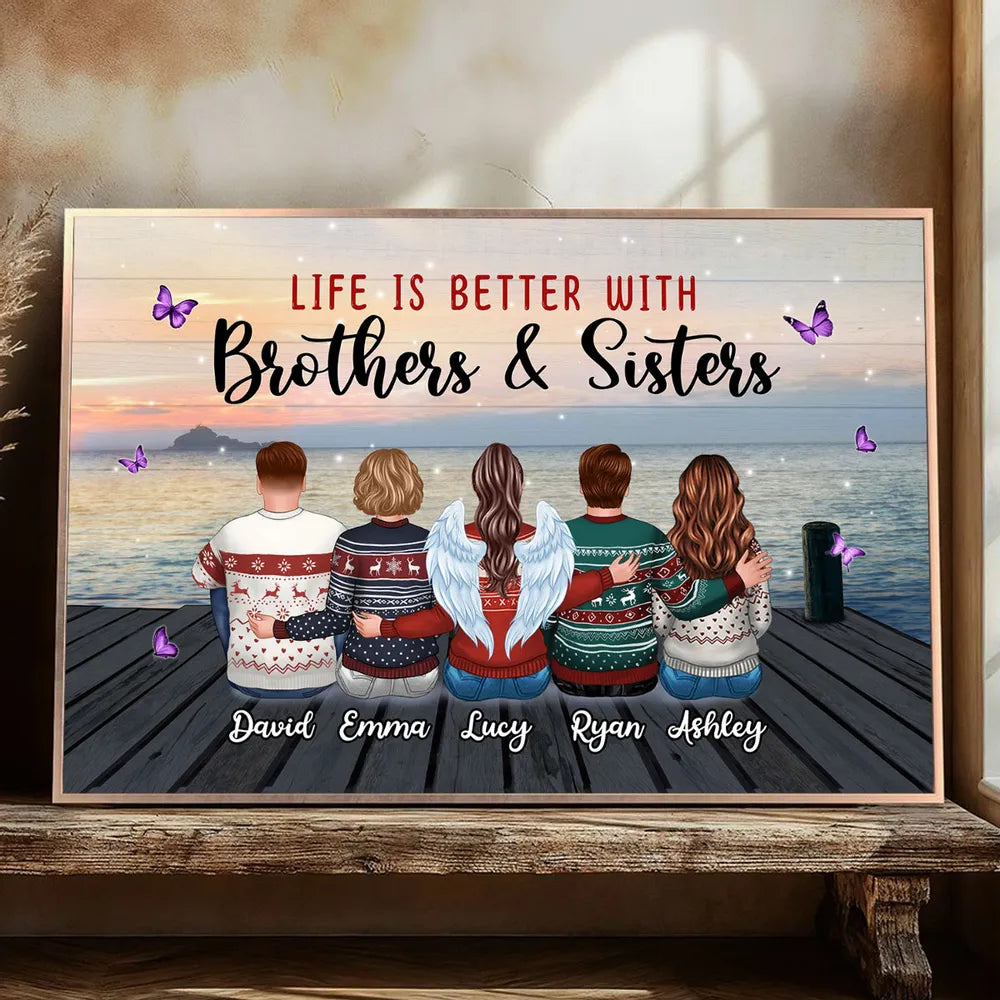 Personalized Sibling Canvas Art for Family - Sentimental Gift for Home Decor Poster or Canvas MagicInPrints
