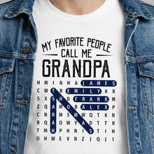 Load image into Gallery viewer, Personalized Word Search Classic Tee Gift for Grandpa
