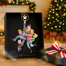 Load image into Gallery viewer, Fly High with Family - Personalized Flying Family Ornament Ornament MagicInPrints
